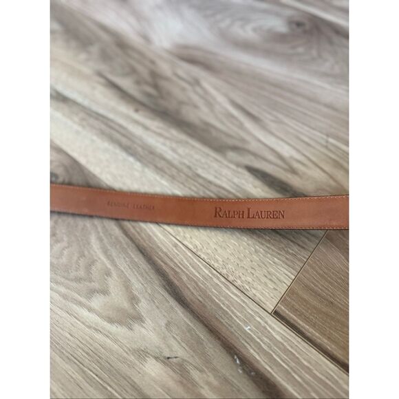 Ralph Lauren Women’s Crocodile Leather Black Belt Size M - Picture 5 of 8